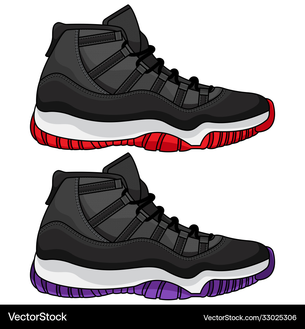 Basketball Shoes - Retro Style – Royalty-Free Vector | VectorStock, image size:1000x1080