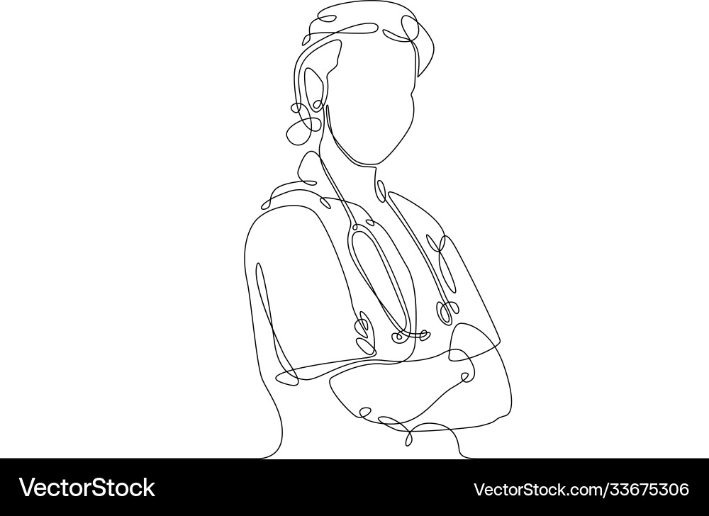 Continuous line drawing Vector Image