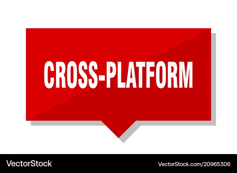Cross-platform red tag Vector Image