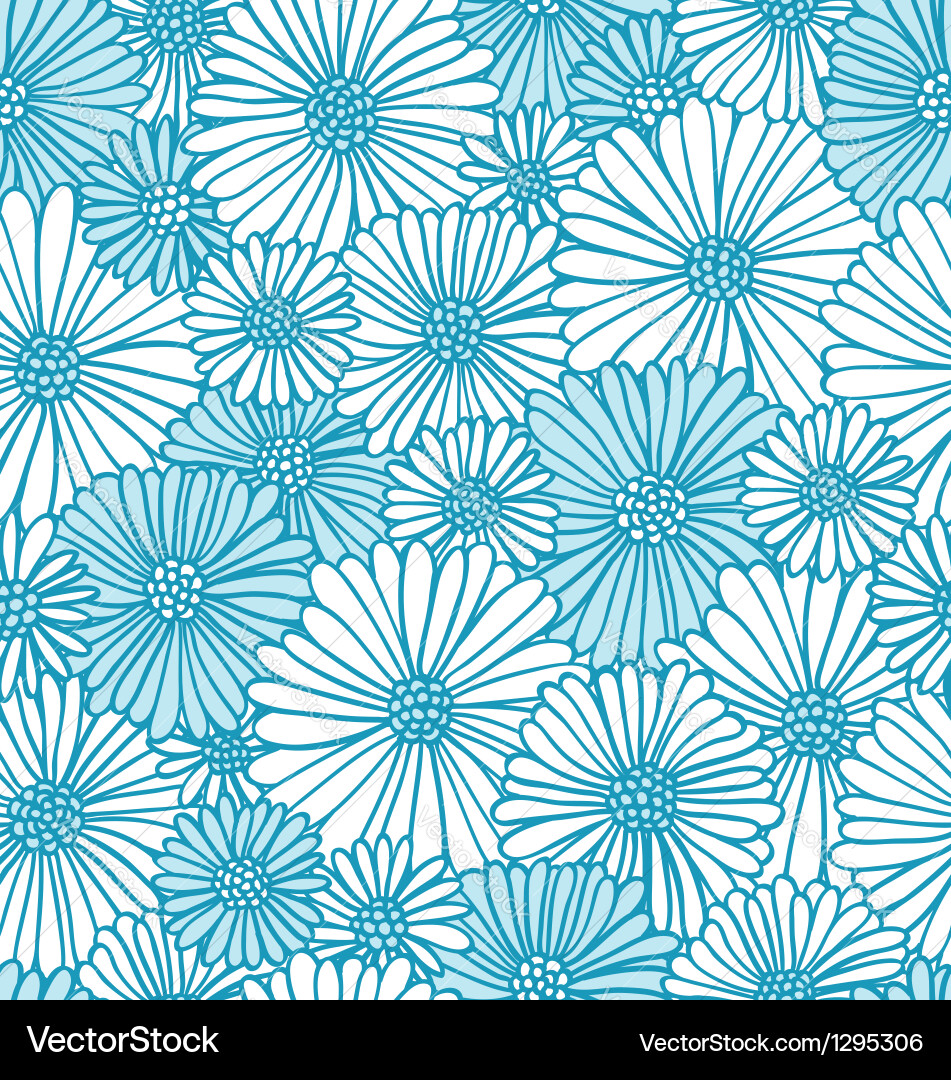 Daisies Seamless Pattern Royalty Free Vector Image