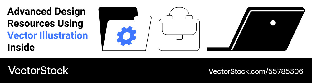Digital workflow with folder backpack and laptop Digital workflow with folder backpack and laptop vector image