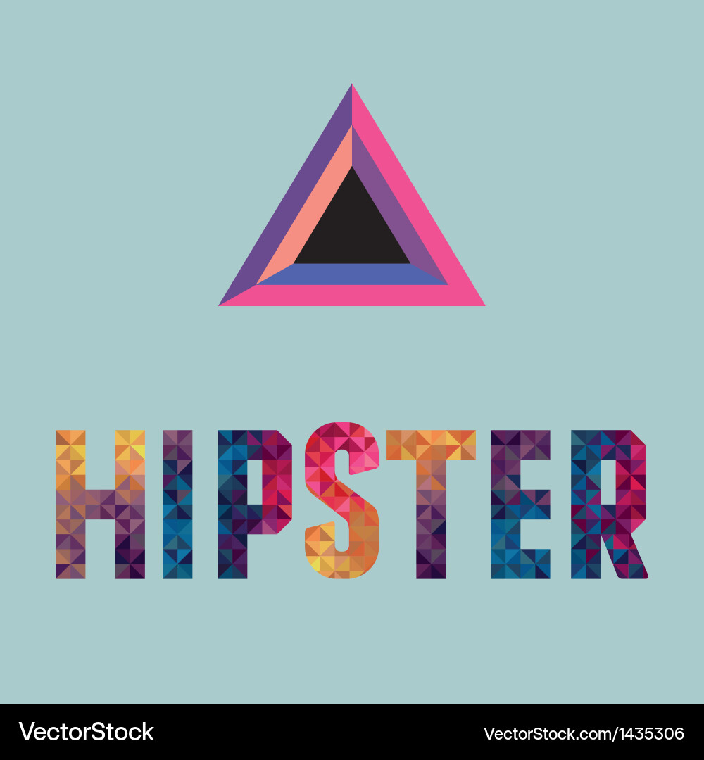 Dreieckige Hipster Word Art Vektorbild