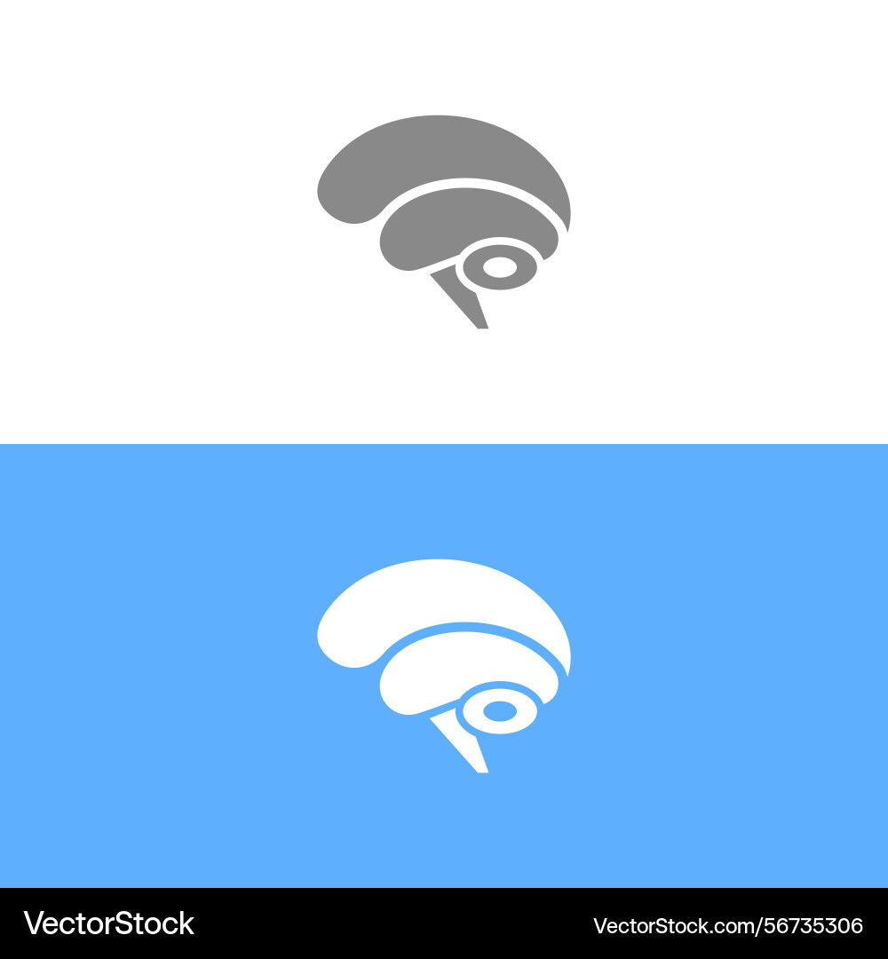 Flat brain symbol design for ai and innovation bus Vector Image