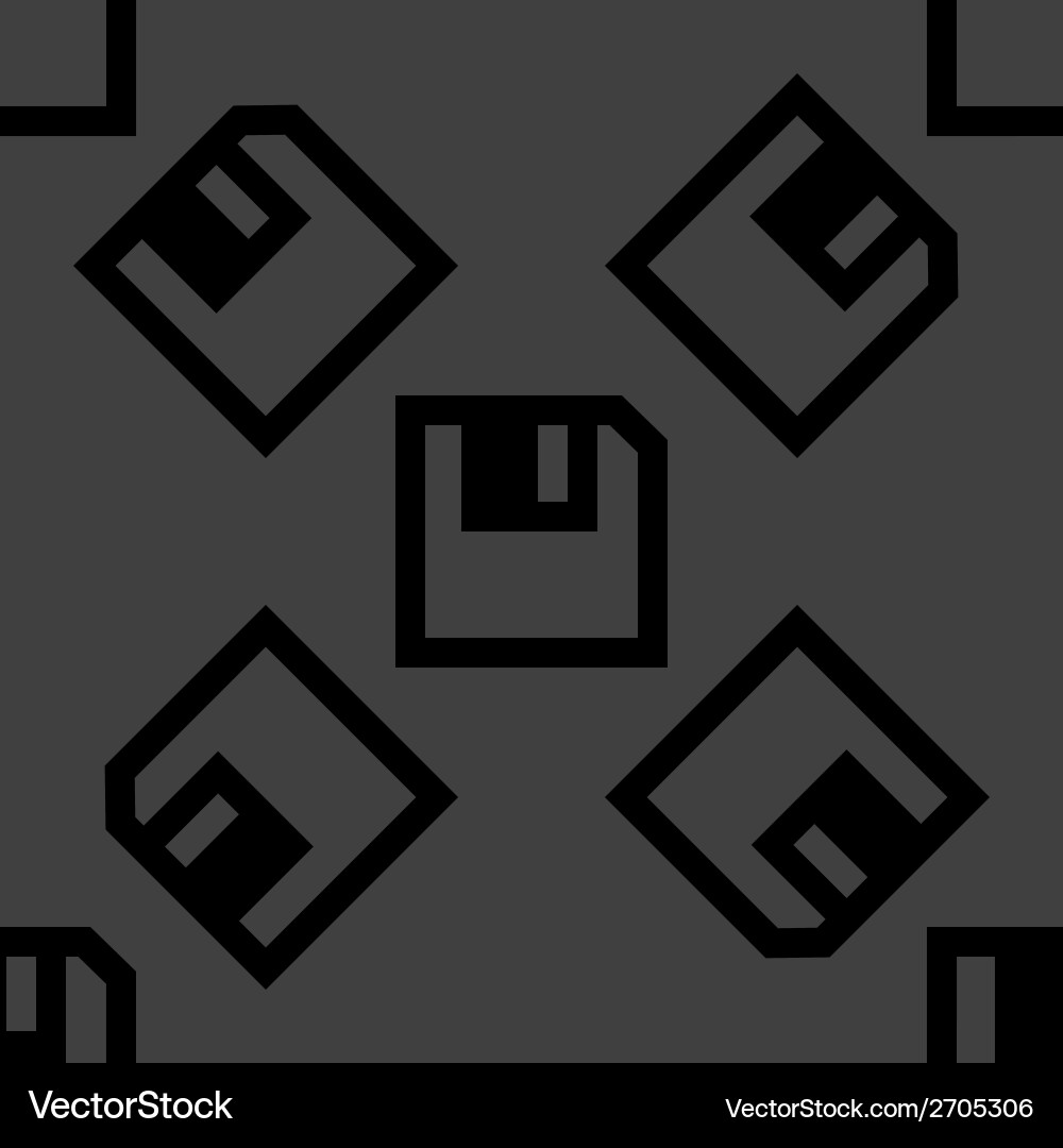 Floppy disk web icon flat design seamless pattern Vector Image