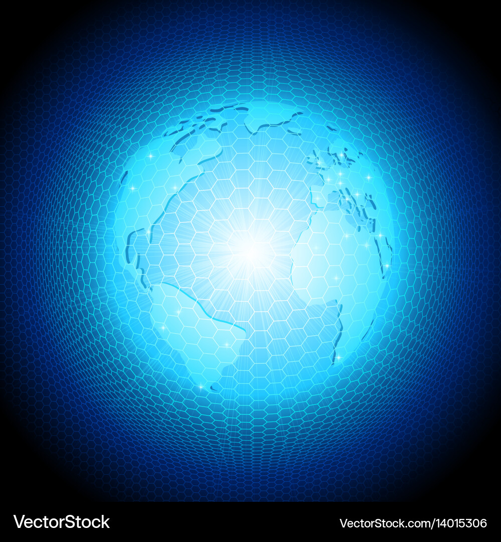 Global Network Sphere Vector Image