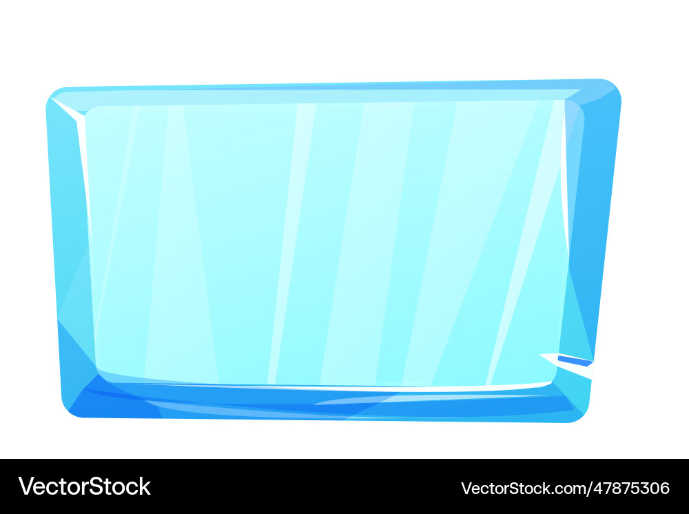 Ice button frozen frame level menu in cartoon Ice button frozen frame level menu in cartoon vector image