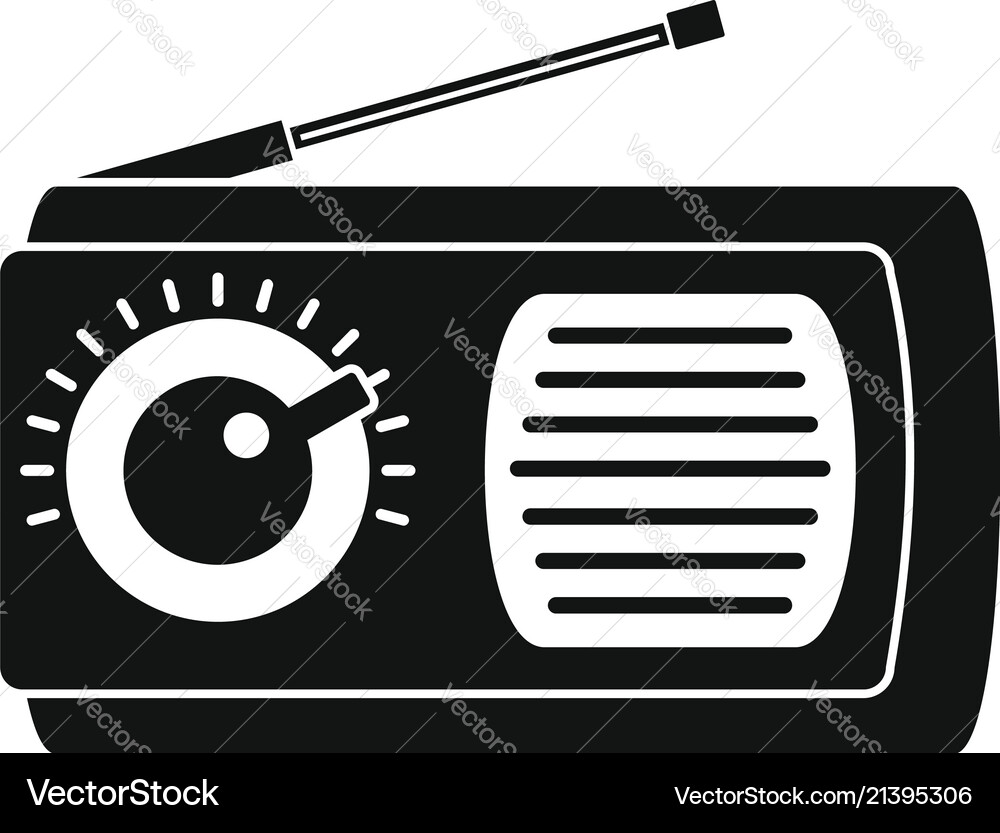Manual radio icon simple style Vector Image