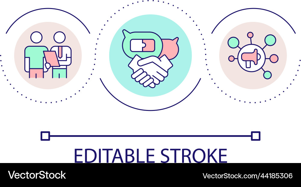 Mentoring loop concept icon Mentoring loop concept icon vector image