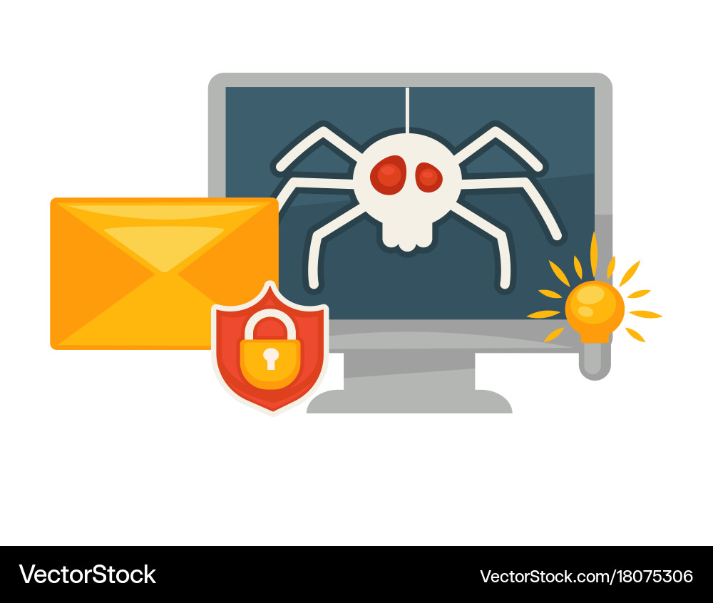 Modern secure antivirus program for computers Vector Image
