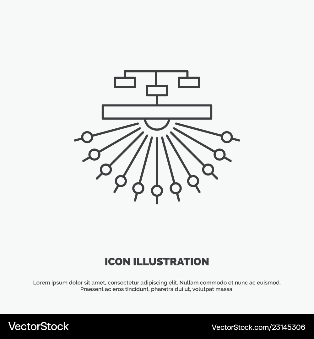 Optimization site structure web icon line Vector Image