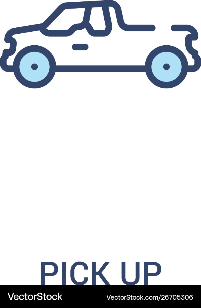 Pick up concept 2 colored icon simple line Vector Image