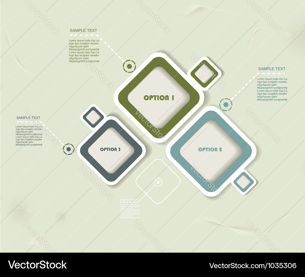 Retro style website template design frame vector image
