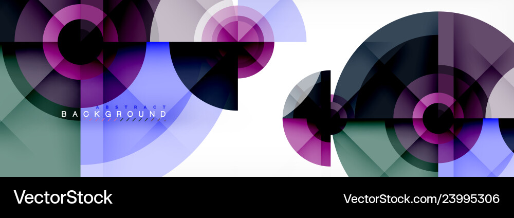 Round circles and triangles abstract background Vector Image