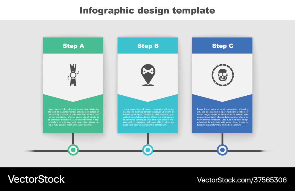 Set decree parchment scroll location pirate Vector Image