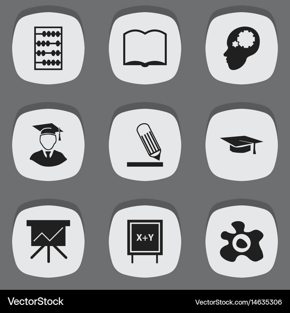 Set of 9 editable science icons includes symbols vector image