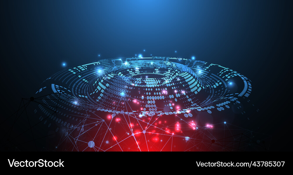 Abstract Science Network Background vector image