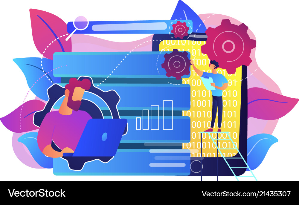 Big data applications concept Vector Image