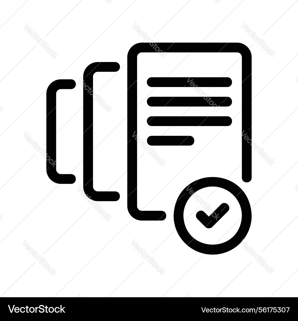 Document Approval Stack vector image