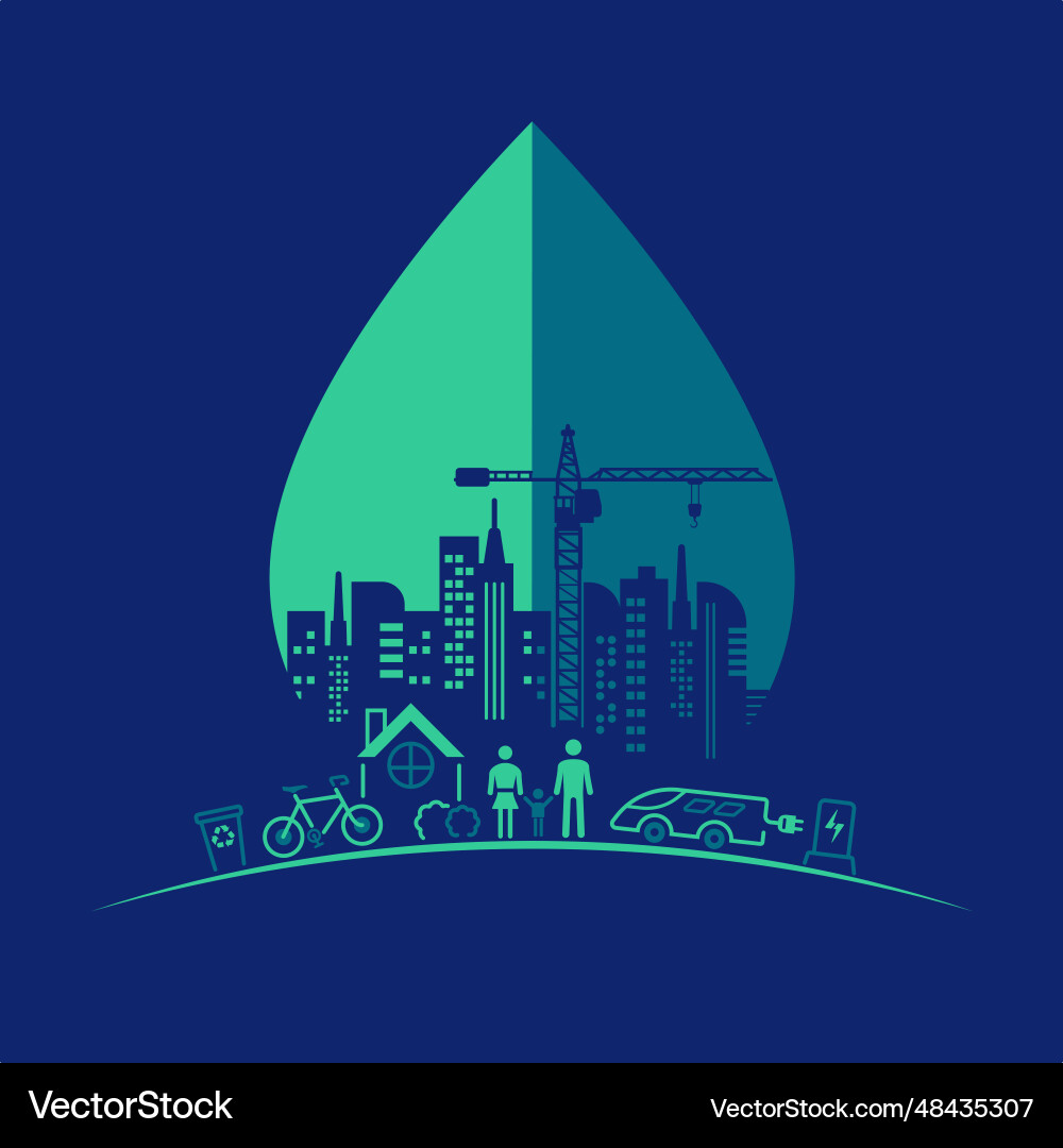 Greencity Royalty Free Vector Image - VectorStock