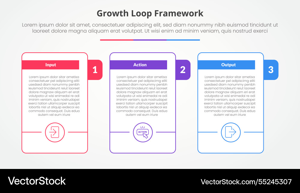 Growth Loop Framework - Presentation Template vector image