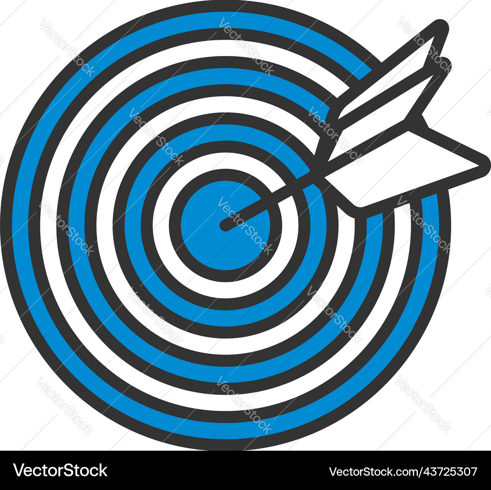 Icon of target with dart Icon of target with dart vector image