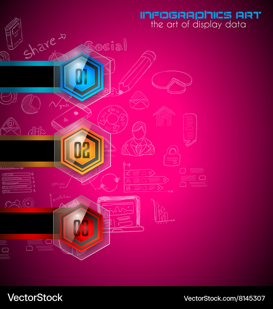 Infographics complex layout with option buttons vector image