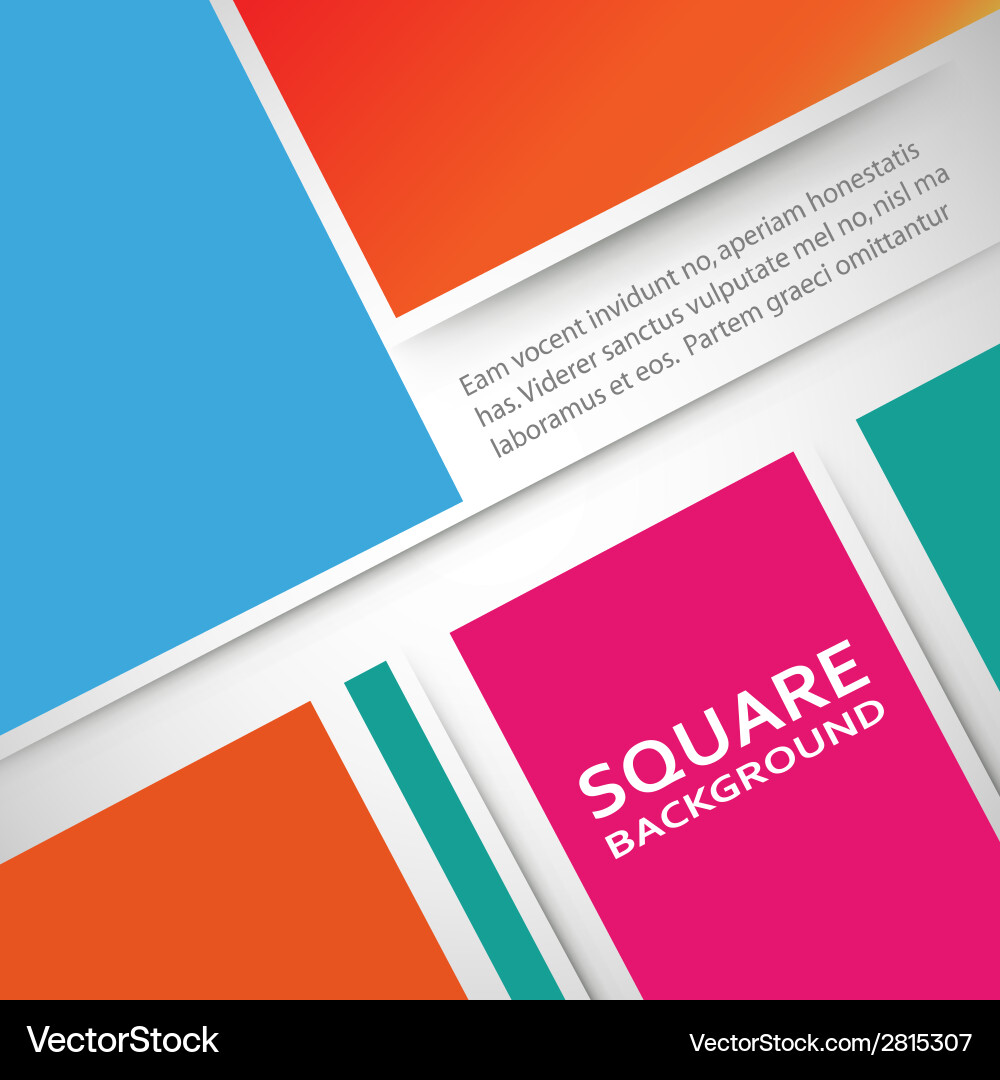 Large colored boxes with blank space for text Vector Image