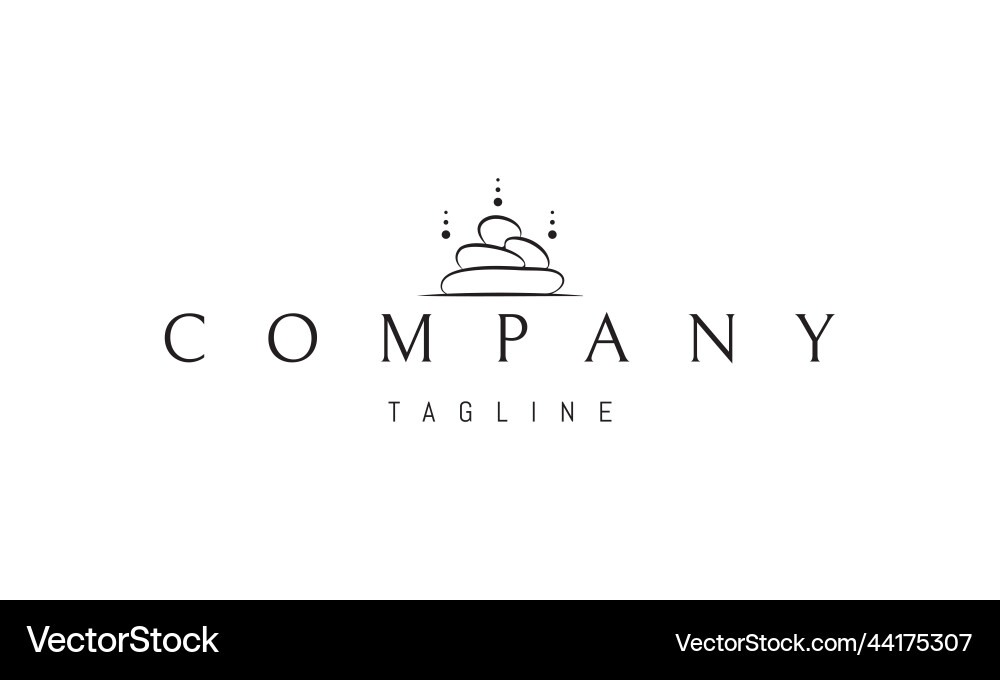 Logo on which an abstract image of a stack Vector Image