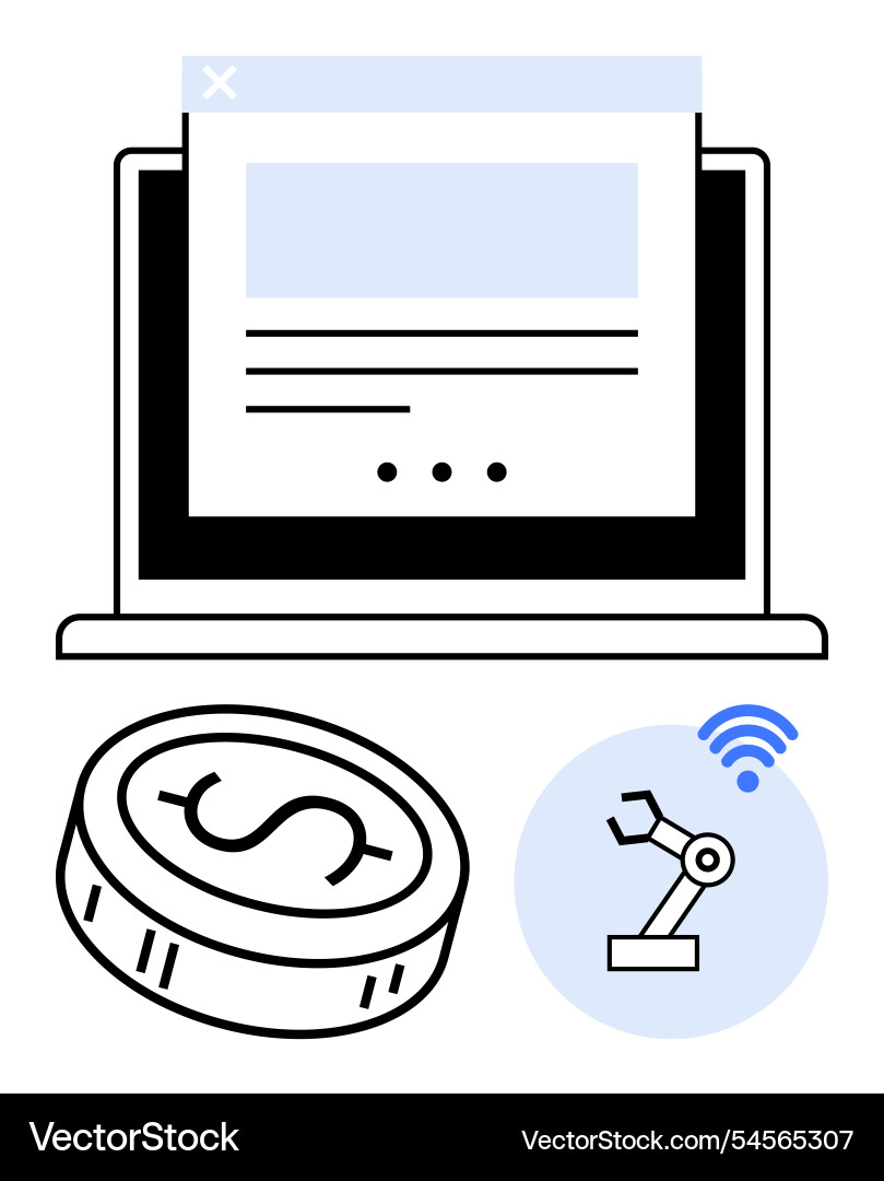 Modern digital operations with online platform Modern digital operations with online platform vector image