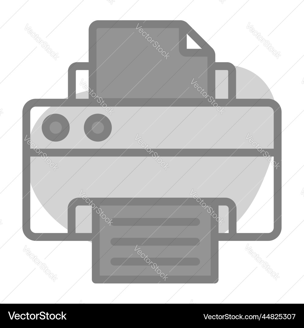 Printer icon user interface as a simple sign Vector Image
