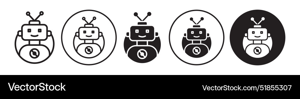 Robot icon set collection for web Robot icon set collection for web vector image