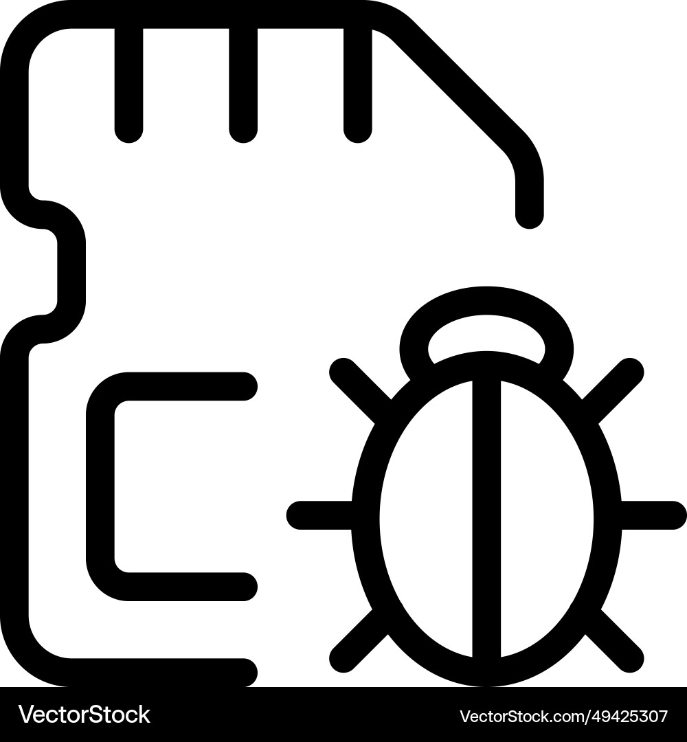 Sd card data corruption file loss issues Vector Image