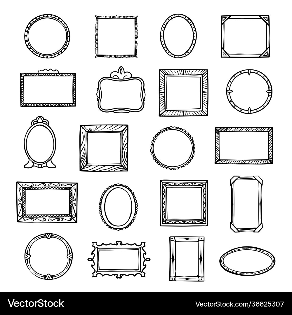 Set dekorative Rahmen für Wandbilder Set dekorative Rahmen für Wandbilder vektorbild