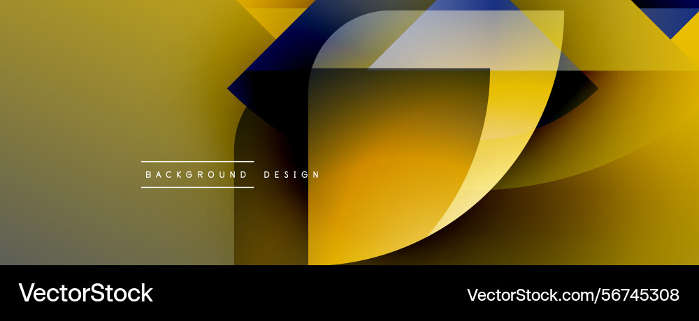 Abstract golden design features overlapping Vector Image