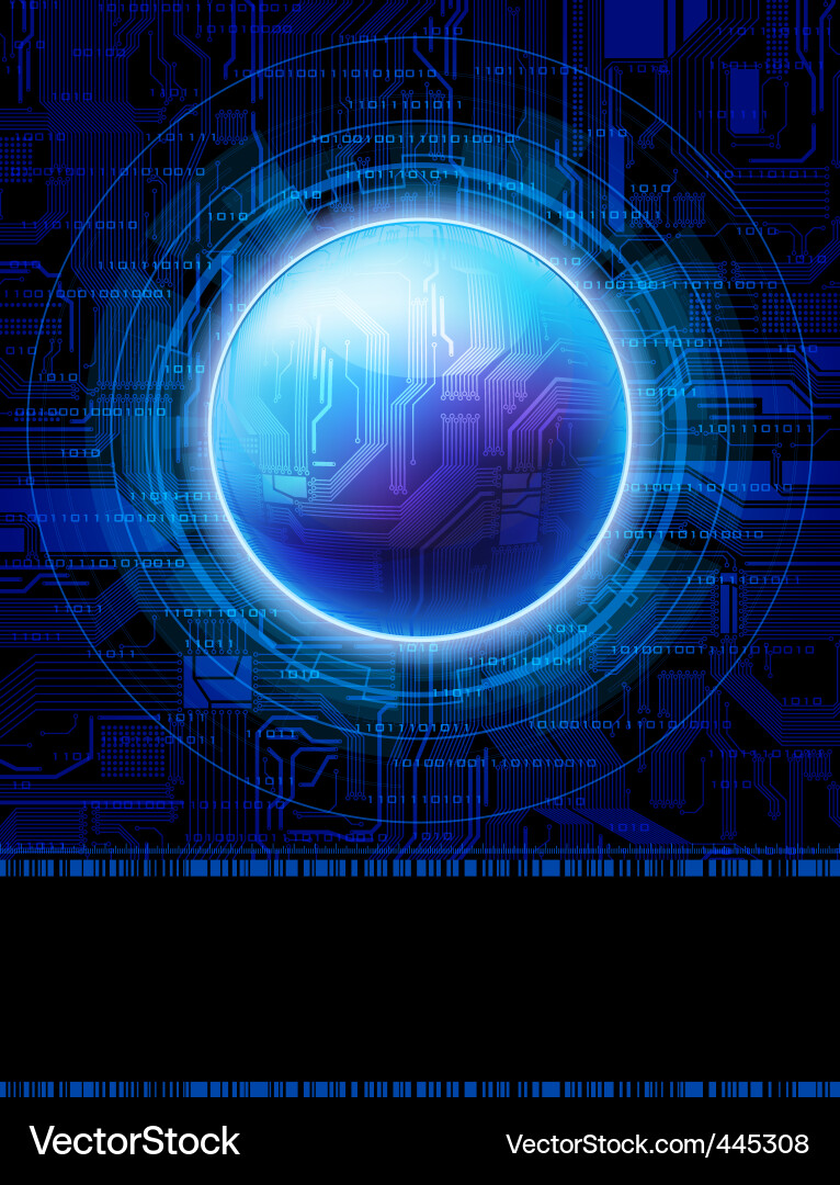 Abstract Tech Circuit Background vector image