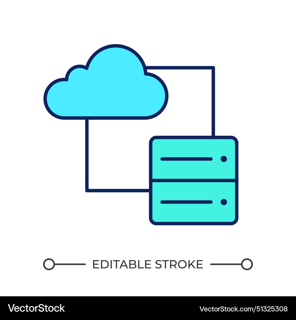 Cloud computing rgb color icon Cloud computing rgb color icon Vector Image