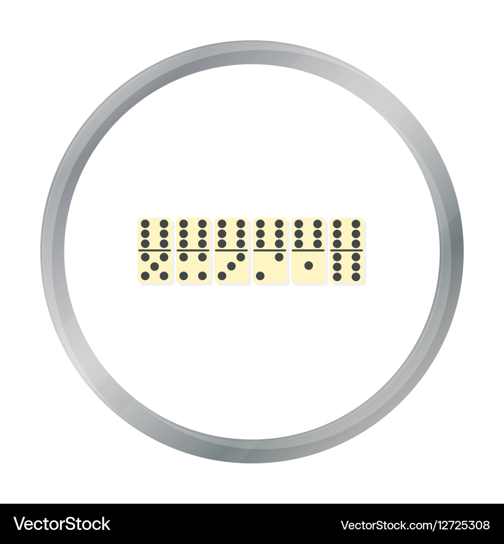 Domino icon in pattern Vector Image