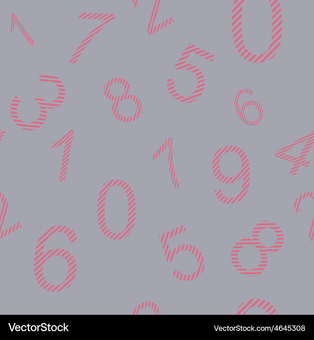 Endless pattern numbers Vector Image