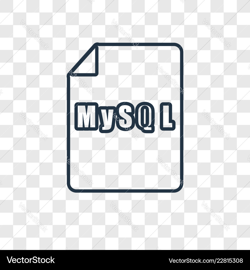 MySQL Database Icon - Transparent Background Vector Image