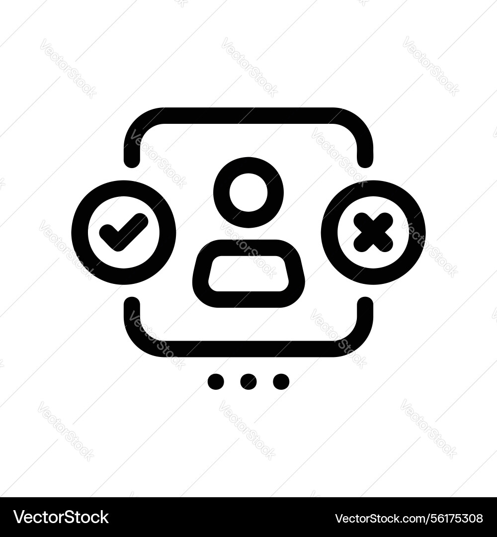 Outline user profile interface with options Outline user profile interface with options vector image