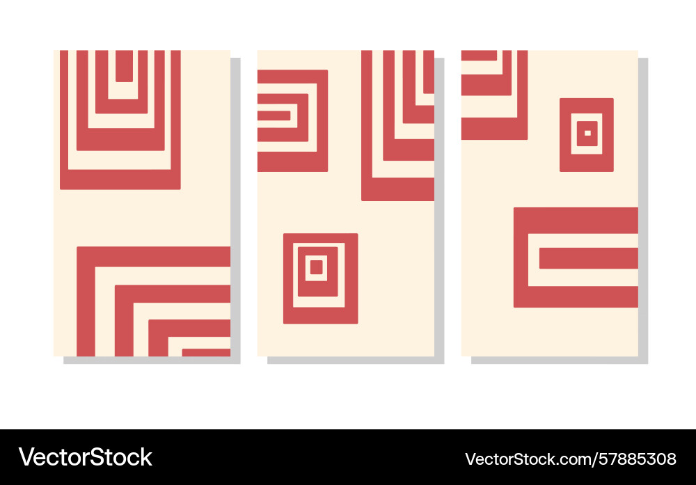 Red geometric patterns on a light background Red geometric patterns on a light background Vector Image