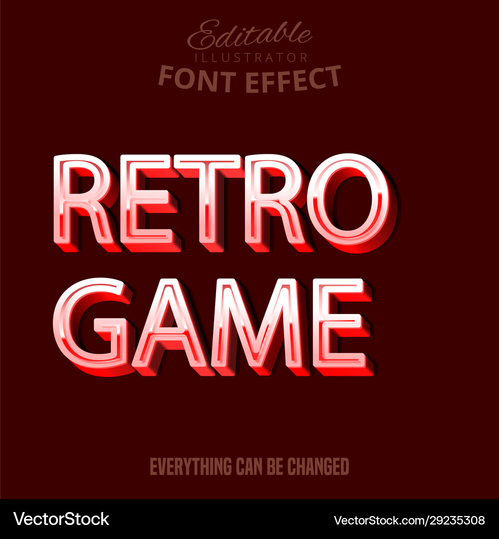 Retro Script Typography Font vector image