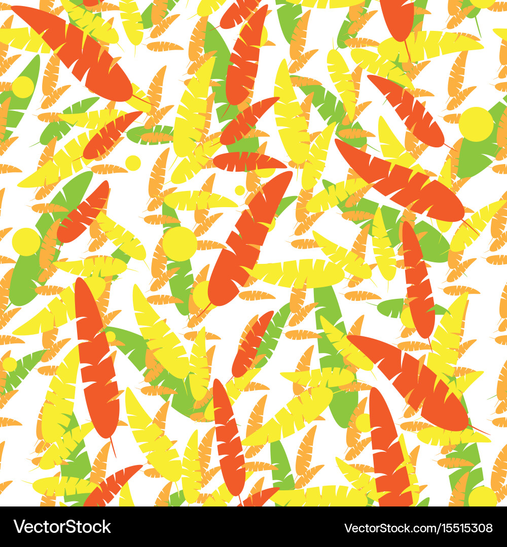 Seamless pattern background with autumn leaves Vector Image