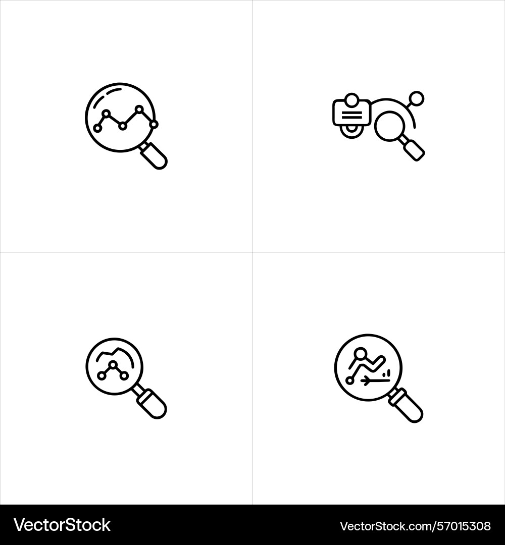 Seo icon set for search engine optimization tools Vector Image