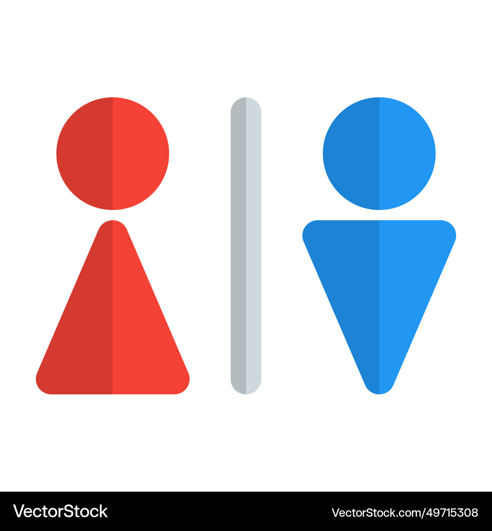Symbol directing users to the restrooms Vector Image