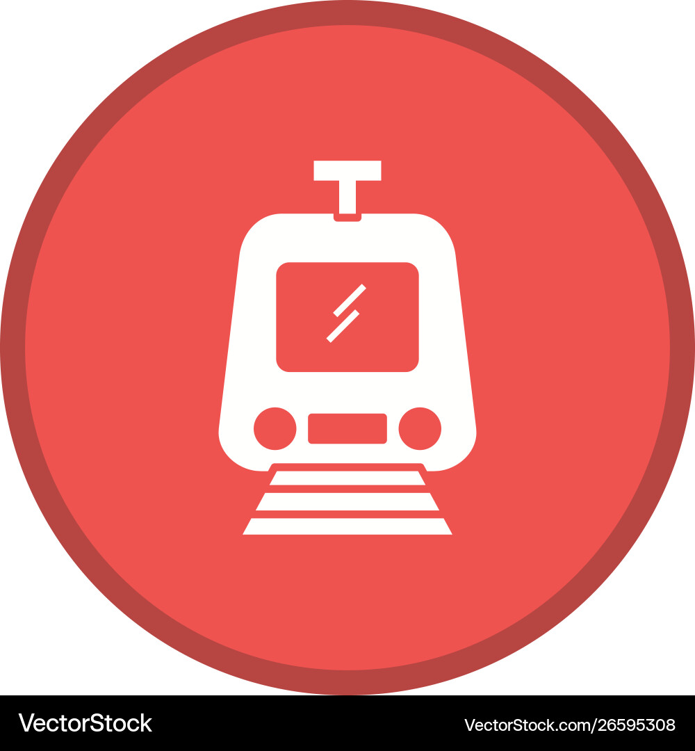 Train glyph multi color background Vector Image