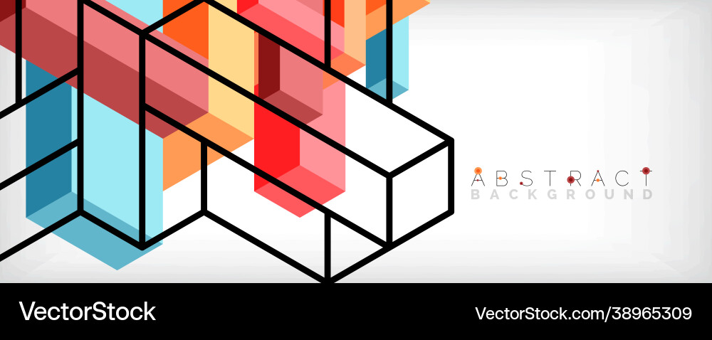 Abstract background 3d cubes cubic elements Abstract background 3d cubes cubic elements Vector Image