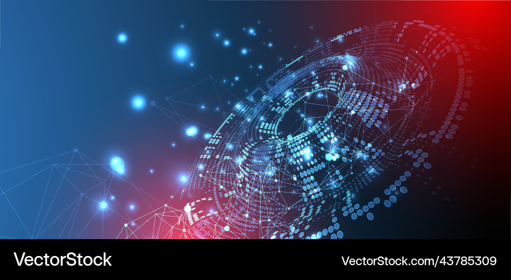 Abstract Science Network Background vector image