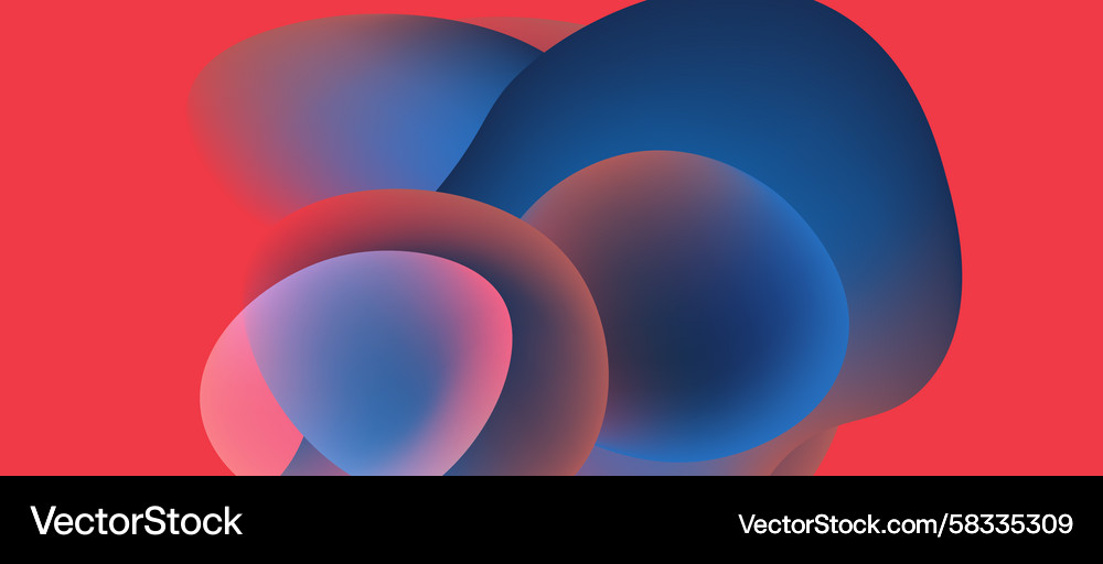 Abstract shapes overlap creating vibrant color Vector Image