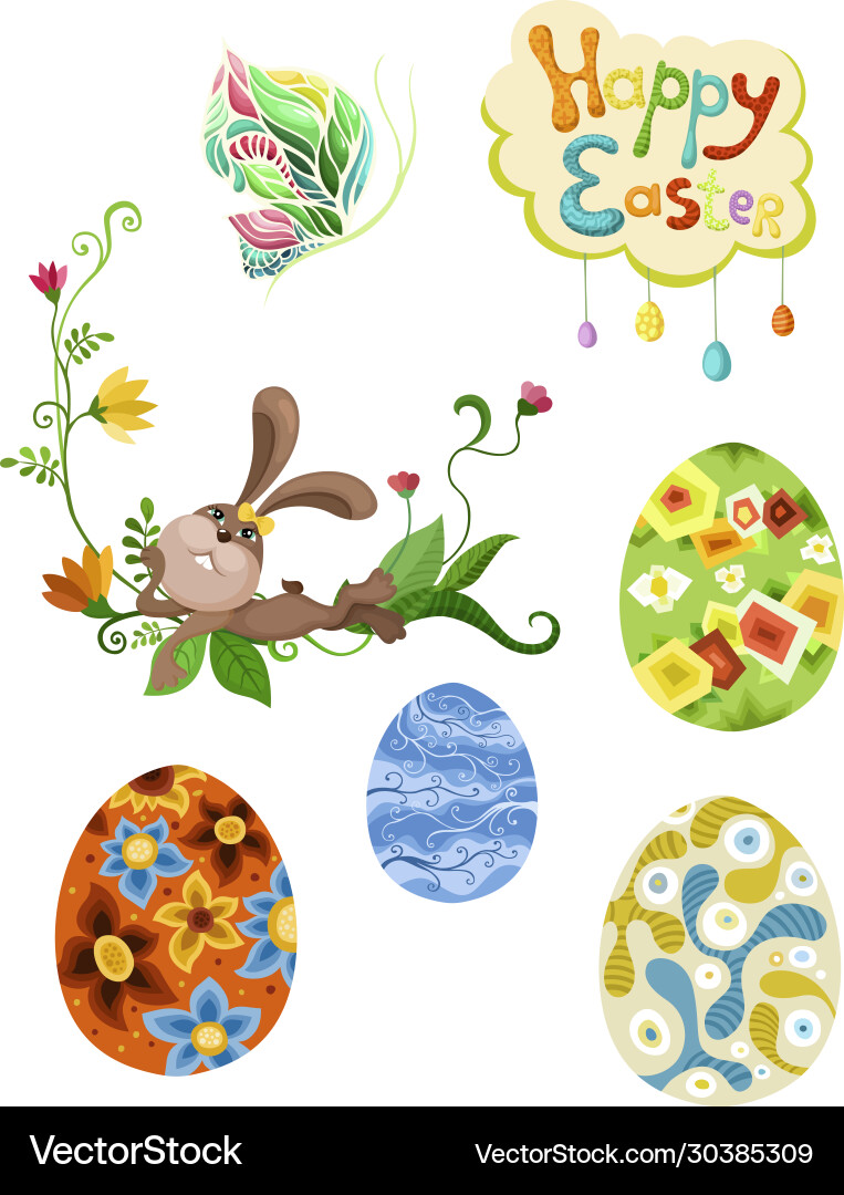Easter set Vector Image